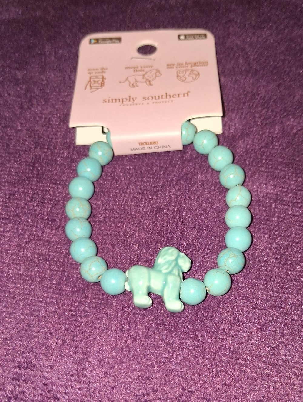 Simply Southern Turquoise Beaded Pony Bracelet